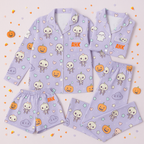 Adorable Spooky Friends in Purple Pajama Bundle | AHK Halloween Sleepwear