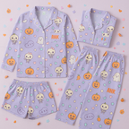 Adorable Spooky Friends in Purple Pajama Bundle | AHK Halloween Sleepwear
